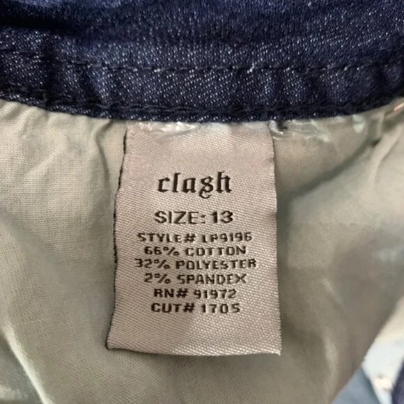 Cavender's  Clash Rhinestone studded Jeans Bootcut rhinestone pockets size 13 Jr - Picture 5 of 7